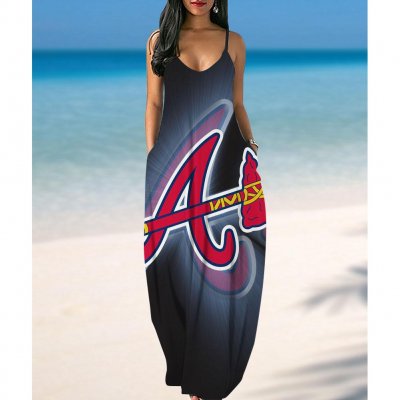 Atlanta Braves Printed Halter Dress