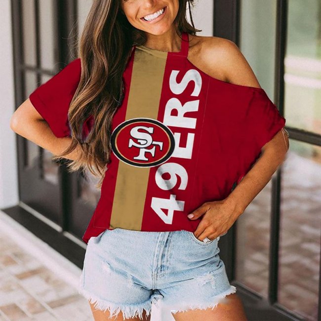 SAN FRANCISCO 49ERS Fans Should Support Off-The-Shoulder Top T-Shirt