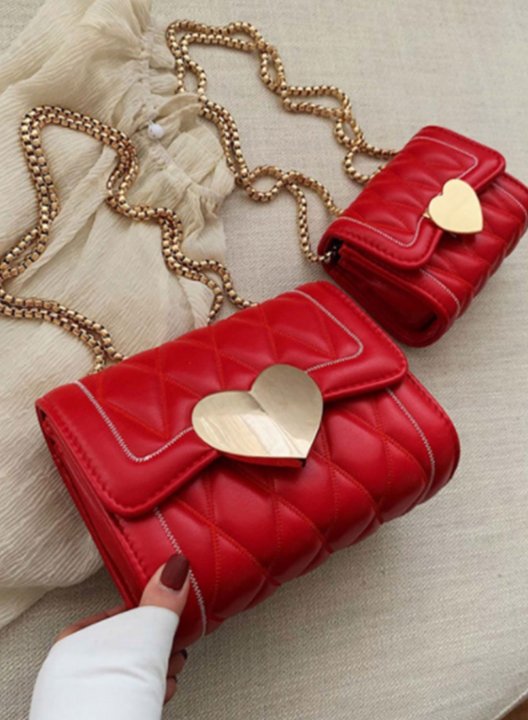 Women's Messenger Bags Solid Heart-shaped Casual Messenger Bag