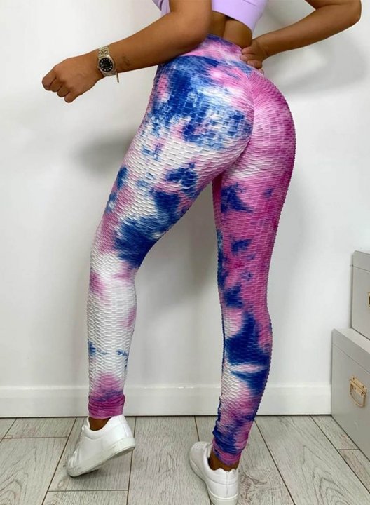 Women's Leggings Tiedye Slim High Waist Full Length Leggings