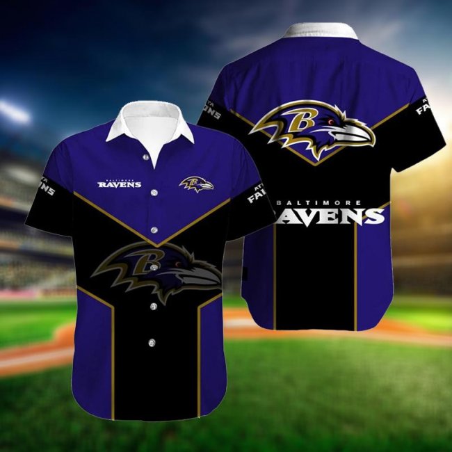 BALTIMORE RAVENS Lapels Short Sleeves T-Shirt