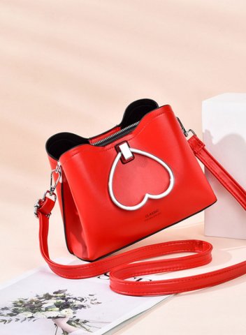 Women's Messenger Bags Solid Heart-shaped Simple Messenger Bag