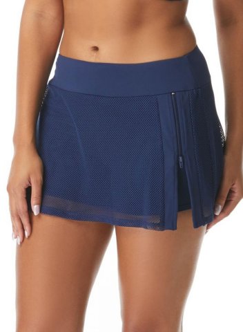 Women's Swim Skorts Solid Mesh Swim Skorts