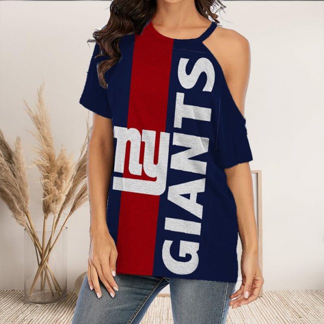 NEW YORK GIANTS Fans Should Support Off-The-Shoulder Top T-Shirt