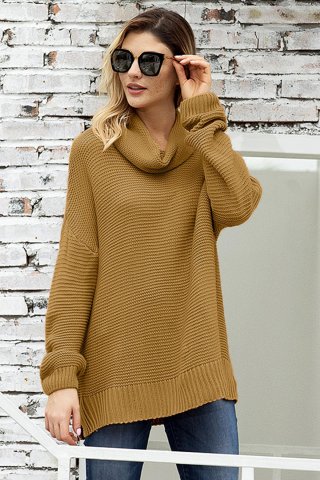 Women's Sweaters Cozy Long Sleeves Turtleneck Sweater