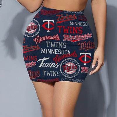 Minnesota Twins Women's Elastic Waist Hip Skirt