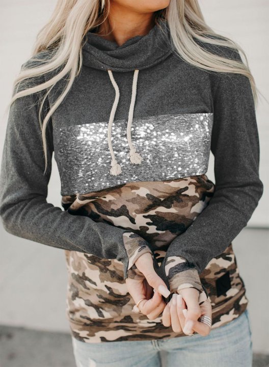 Leopard Long Sleeve Hooded Sweatshirt