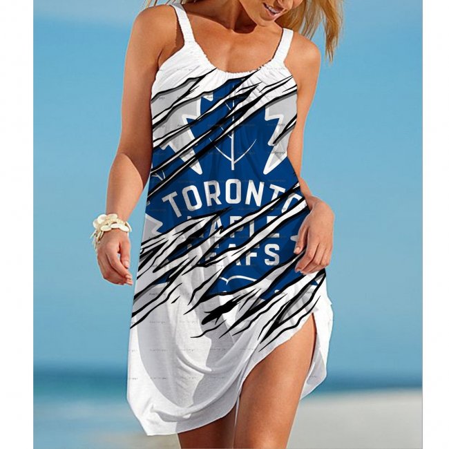 Women's Toronto Maple Leafs Printed Halter Dress