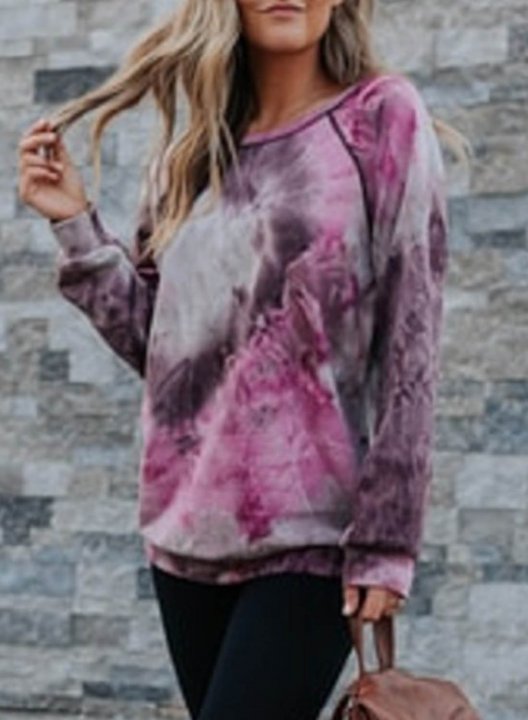 Plum Tie Dye Sweatshirt