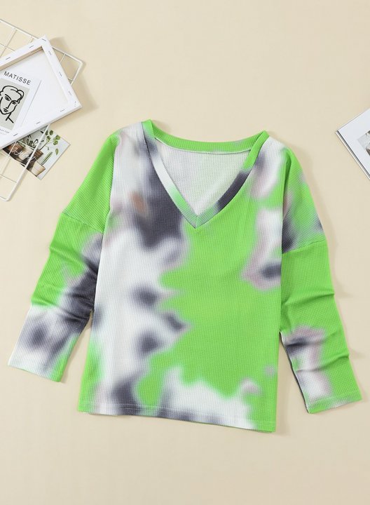 Abstract Tie Dye Long Sleeve Round Neck Sweatshirt