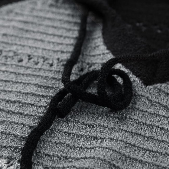 Hollow Out Knitted Lightweight Hoodie