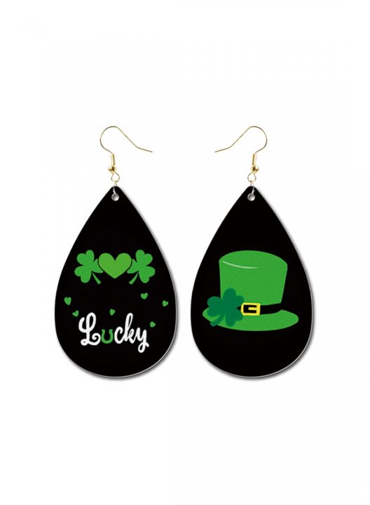 Women's Earrings Letter Saint Patrick's Day Stylish Daily Earrings