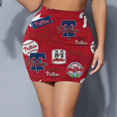 Philadelphia Phillies Women's Elastic Waist Hip Skirt