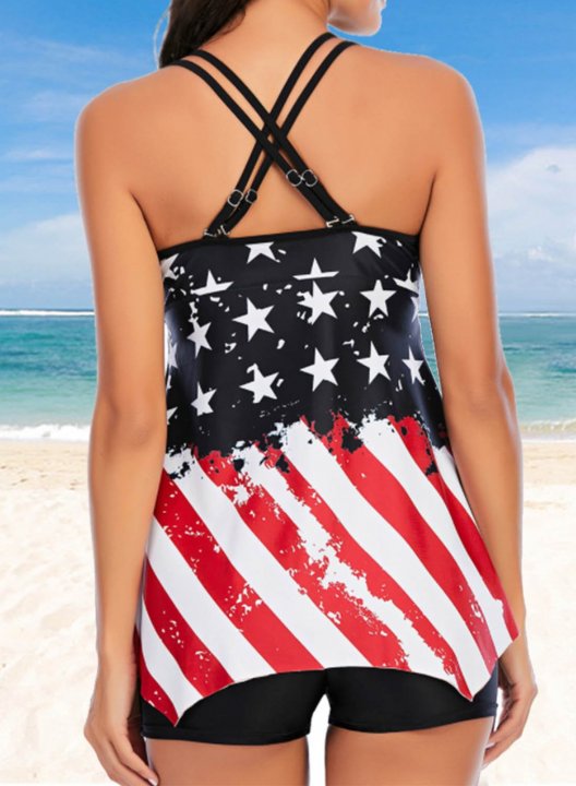 Women's Tankinis American Flag Tankini