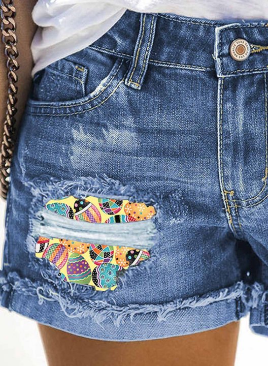 Women's Jeans Straight Solid Multicolor Mid Waist Daily Festival Short Jeans