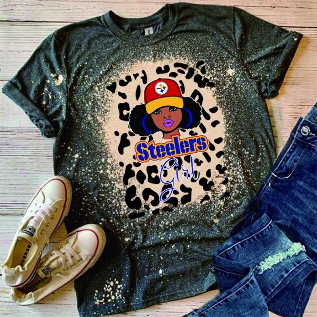 Short Sleeves Round Neck Steelers Girl T-Shirt