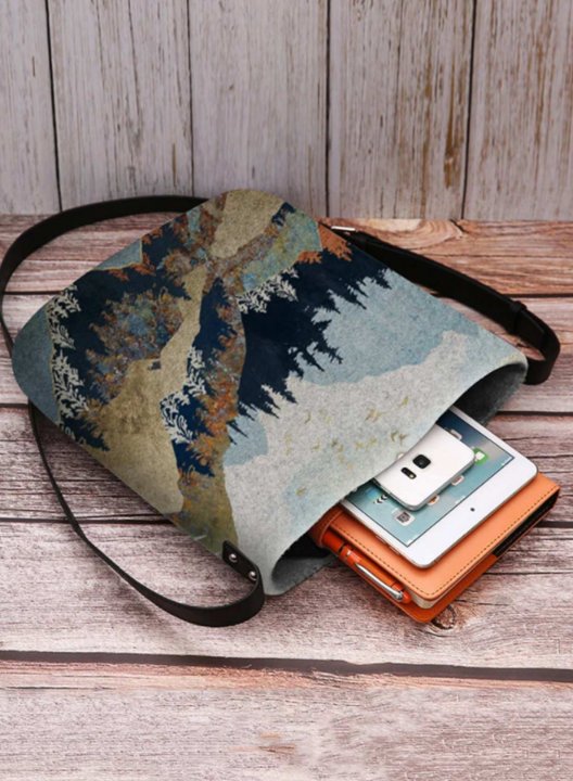 Women's Messenger Bags Landscape Mountain & Treetops Casual Stylish Shoulder Messenger Bag