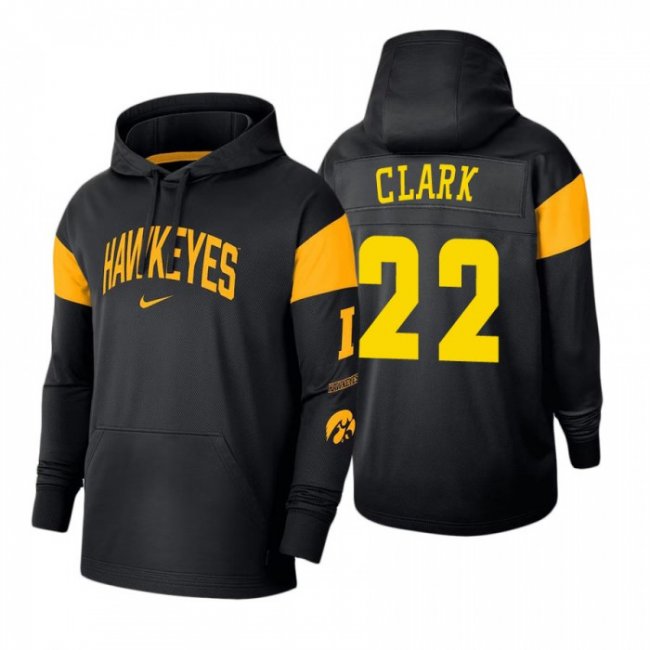 Iowa Hawkeyes Caitlin Clark Jersey Performance Pullover Hoodie Black