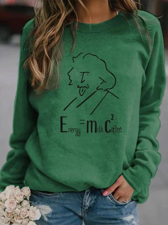 Einstein Portrait Print Sweater