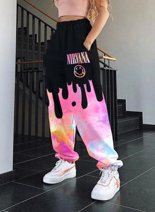 Women's Nirvana Joggers Pants Casual Straight High Waist Full Length Joggers