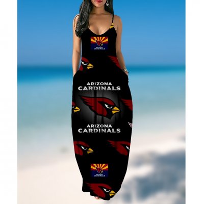 Women's summer Arizona Cardinals Team Print suspender skirt