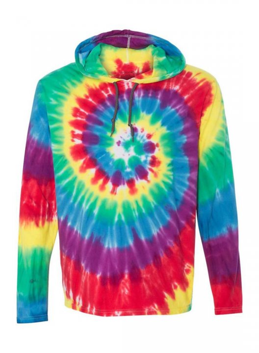 Rainbow Tie Dye Drawstring Hoodie