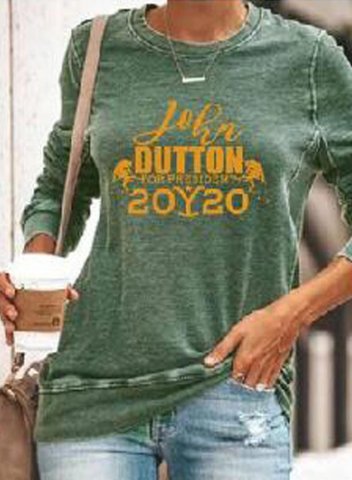 John Dutton Yellowstone 2020 Women's Shirt Long Sleeve Round Neck Casual Sweatshirt