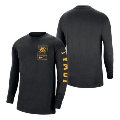 Iowa Hawkeyes Nike Seasonal Max90 2-Hit Long Sleeve T-Shirt Black