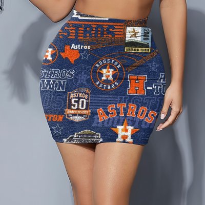 Houston Astros Women's Elastic Waist Hip Skirt