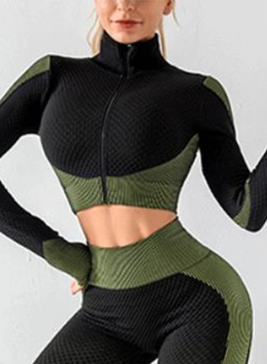 Women's Sports Sets Solid Long Sleeve Round Neck Daily Casual Sports Sets