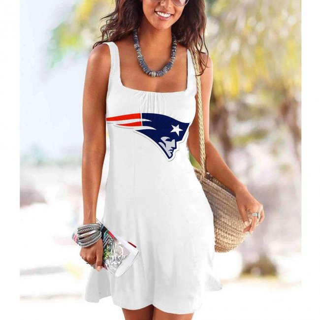 New England Patriots Summer square neck Beach Dress