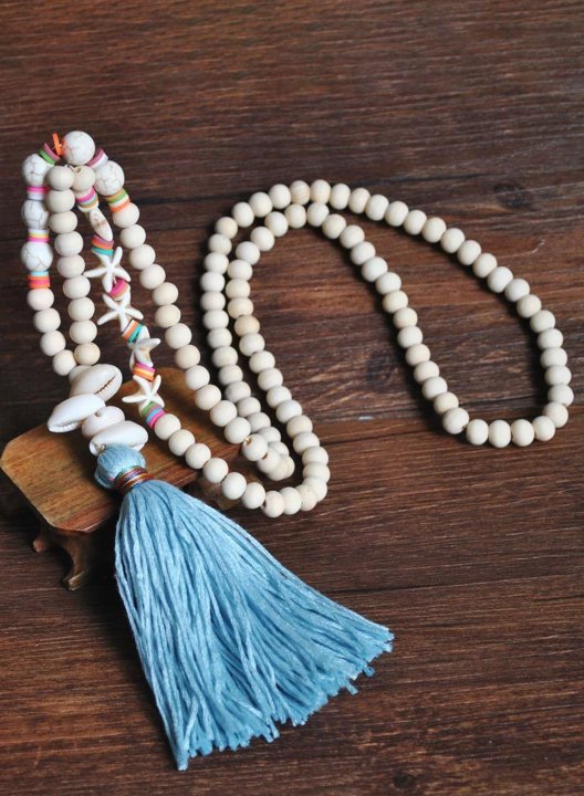 Women's Necklaces Color Block Wood Necklaces