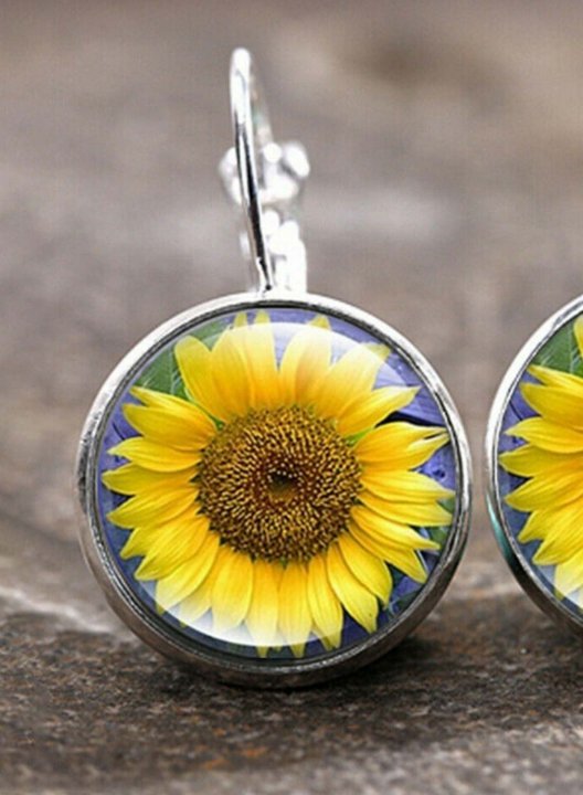 Women's Earrings Sun Flower Alloy Earrings