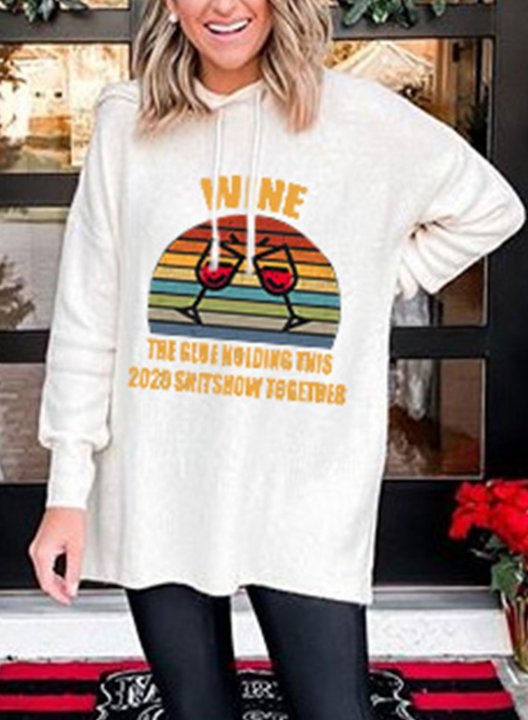 Wine The Glue Holding This 2020 Hoodie Drawstring Long Sleeve Solid Hoodies