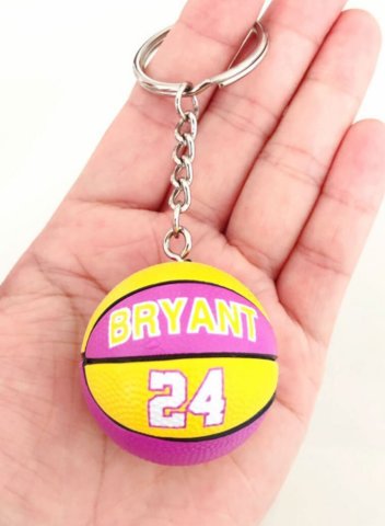 Cute Basketball Kobe Bryant 24 Print Keychain