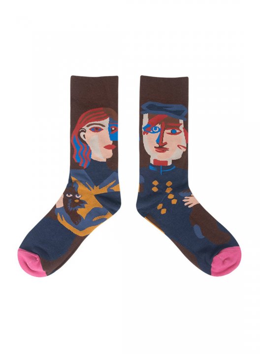 Women's Funny Socks Famous Oil Painting Art Patterned Cotton Socks