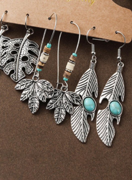 Women's Earrings Tribal Alloy Daily Boho Three-piece Earrings