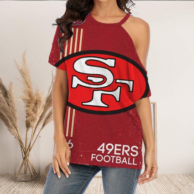 SAN FRANCISCO 49ERS Fans Should Support Off-The-Shoulder Top T-Shirt