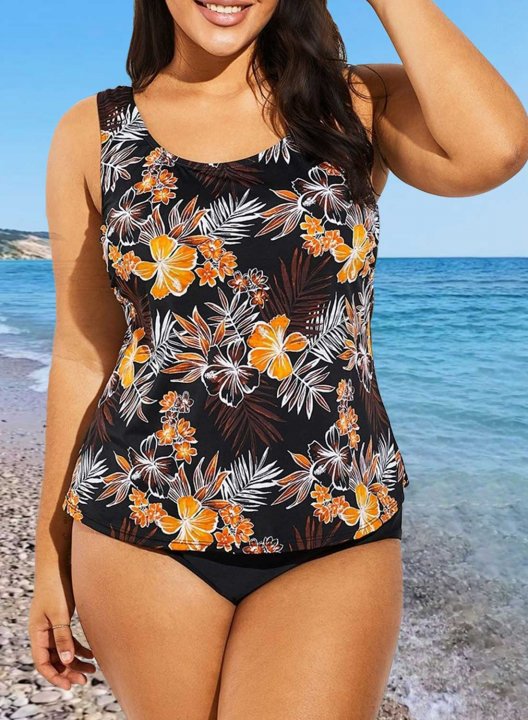 Women's Tankinis Floral Plus Size Tankinis