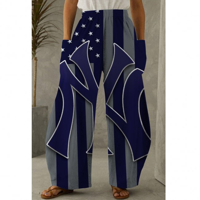 Women's New York Yankees printed pocket pants