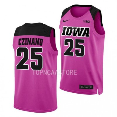 Iowa Hawkeyes Monika Czinano Pink #25 Women's Basketball Jersey Unisex