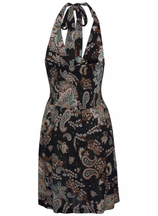 Women's Mini Dress Floral Tribal A-line Halter V Neck Sleeveless Daily Casual Mini Dress