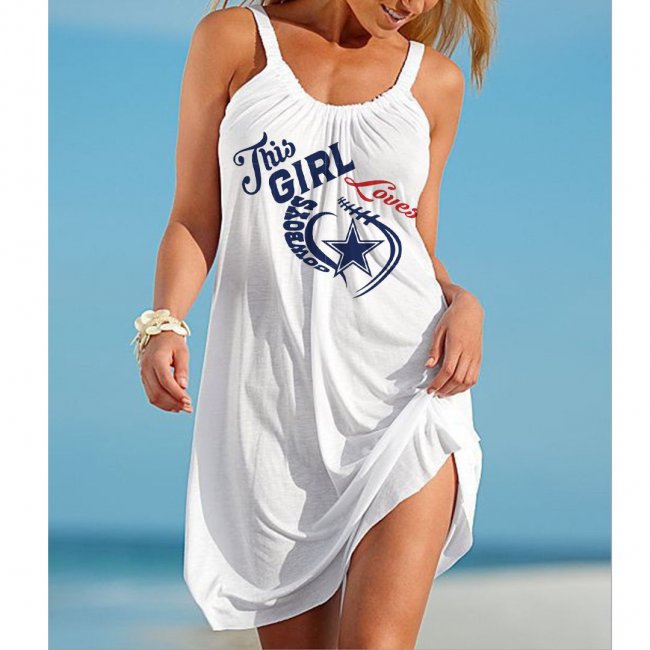 Women's Dallas Cowboys Printed Halter Dress