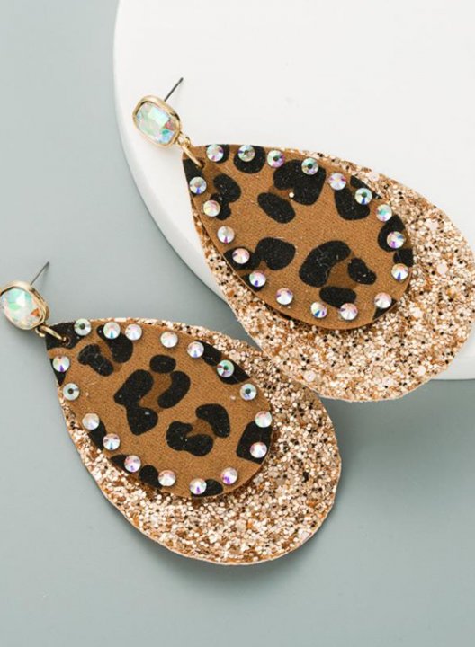 Women's Earrings Leopard PU Earrings