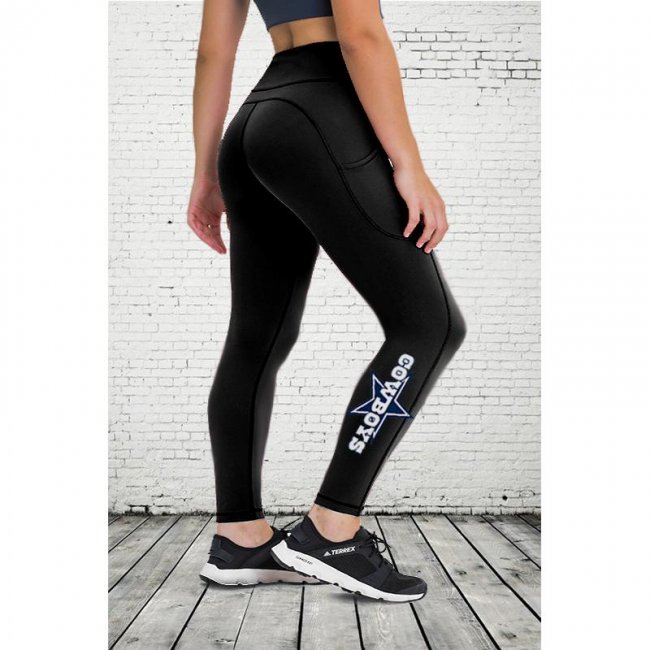 DALLAS COWBOYS Women's High Pocket Waist Yoga Pants Slimming Booty Leggings Workout Running Butt Lift Tights