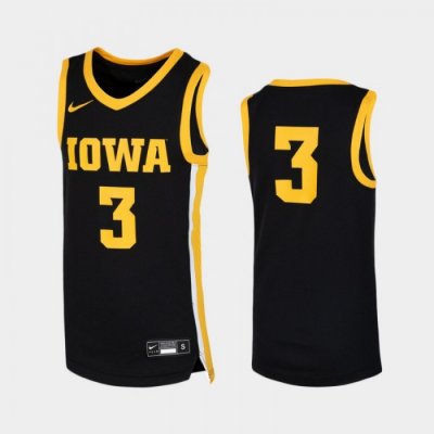 Iowa Hawkeyes Black Replica Basketball Jersey