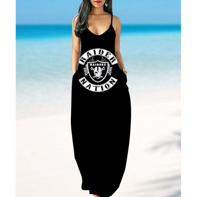 Las Vegas Raiders summer suspender dress