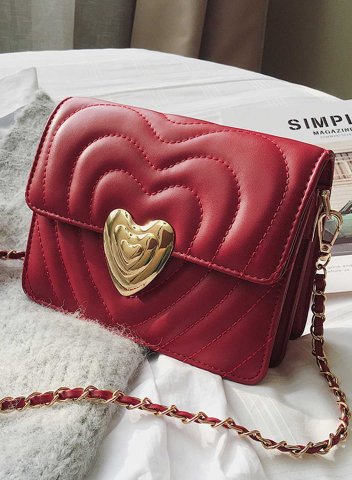 Women's Messenger Bag Heart-shaped Solid Soft Leather Casual Bag