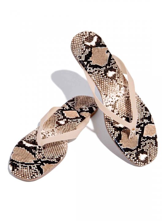 Women's Flip Flops Animal Print PU Leather Casual Daily Summer Flip Flops