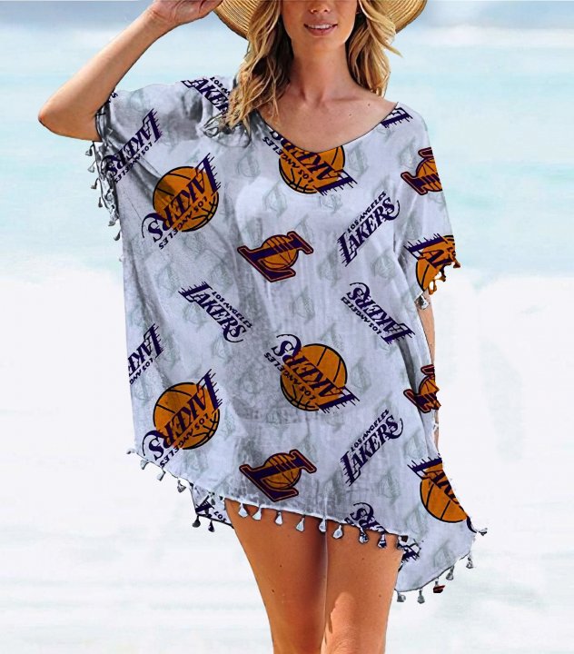 NBA Team series summer women's tassel Chiffon beach blouse